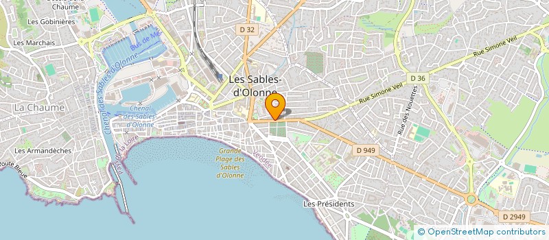 localisation de l'entreprise QUORUM ASSURANCES - NS à LES SABLES-D'OLONNE