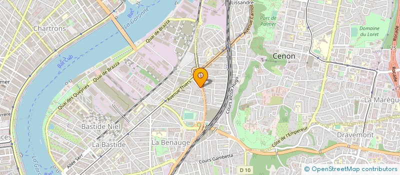 localisation de l'entreprise QUOTA SUD à BORDEAUX