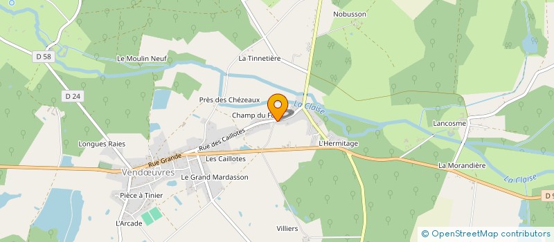 localisation de l'entreprise QVH à VENDOEUVRES
