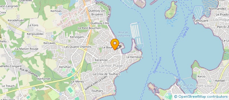 localisation de l'entreprise QWARTZ IMMOBILIER  LARMOR-PLAGE