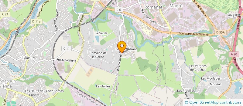 localisation de l'entreprise QWERTYSPORT à LIMOGES