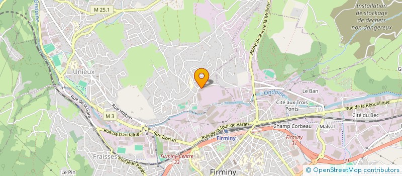 localisation de l'entreprise R.2.M  UNIEUX