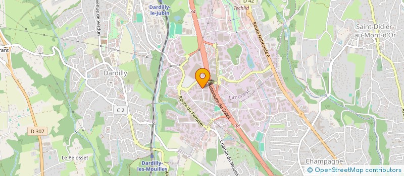 localisation de l'entreprise R 3 I LYON à DARDILLY