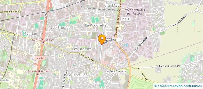 localisation de l'entreprise R.A.B. AUTO  VAULX-EN-VELIN