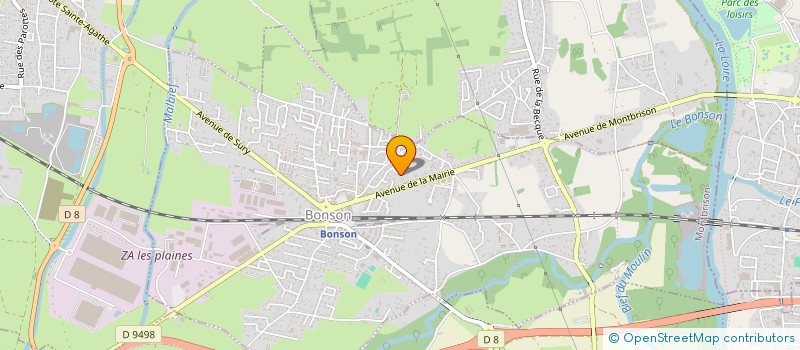 localisation de l'entreprise R.A.C.  BONSON