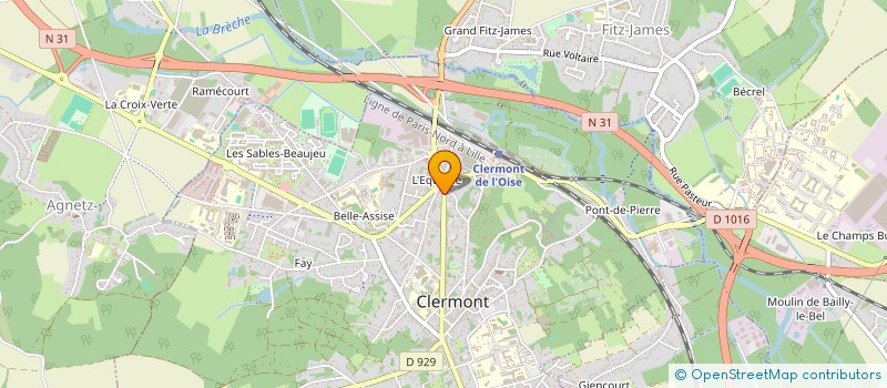 localisation de l'entreprise R.A.C.J. à CLERMONT