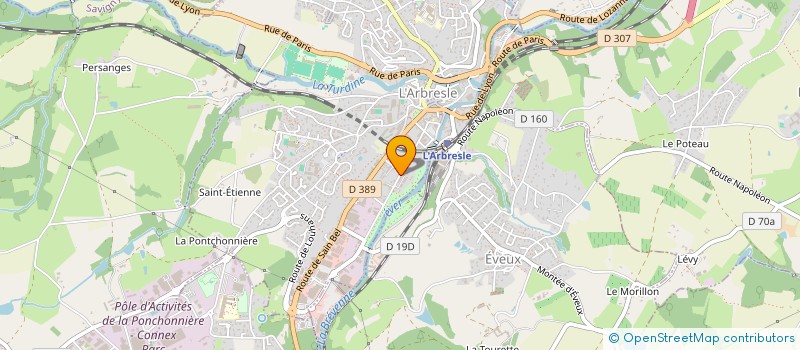 localisation de l'entreprise R&A IMMO  L'ARBRESLE