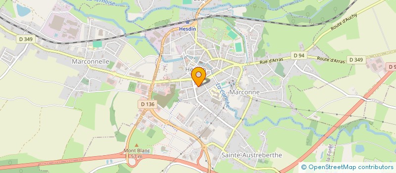 localisation de l'entreprise R.A. INVESTISSEMENTS  HESDIN