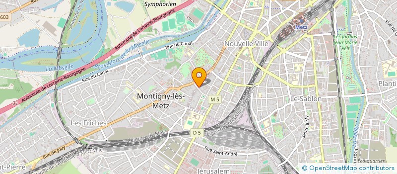 localisation de l'entreprise R.A.L  MONTIGNY-LES-METZ