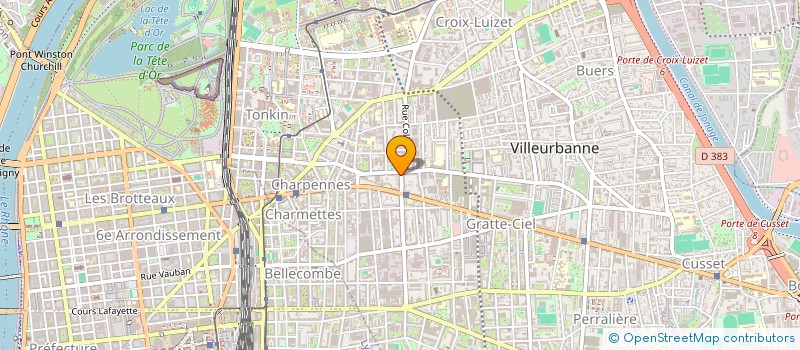 localisation de l'entreprise R A N I  VILLEURBANNE