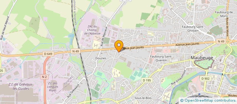 localisation de l'entreprise R A R ROUES ARTISANALES à MAUBEUGE