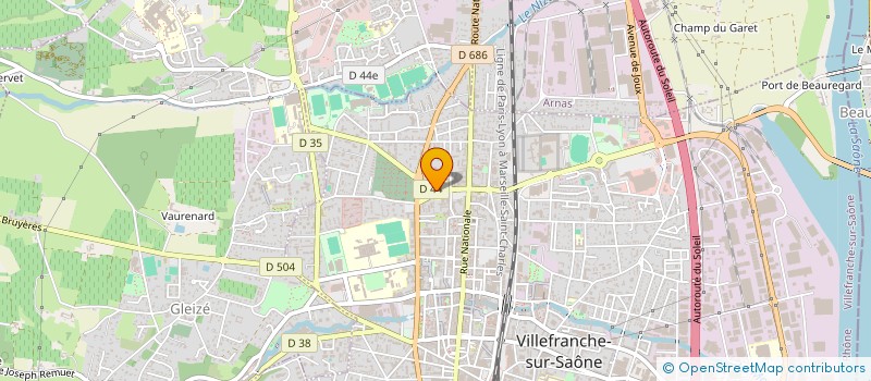 localisation de l'entreprise R.A.S. à VILLEFRANCHE-SUR-SAONE