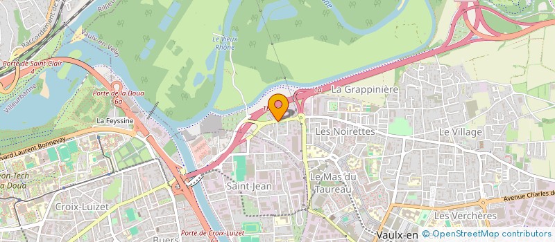 localisation de l'entreprise R.A.S.  VAULX-EN-VELIN