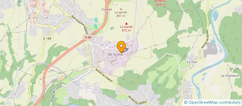 localisation de l'entreprise R.A.S-P 43 (RUGBY ASSOCIATION DES SAPEURS-POMPIERS DE LA HAUTE-LOIRE à LE PUY-EN-VELAY