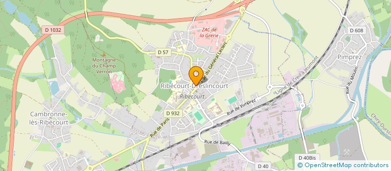 localisation de l'entreprise R.A.S RAQUEL ASSOCIATION SPORTIVE  RIBECOURT-DRESLINCOURT