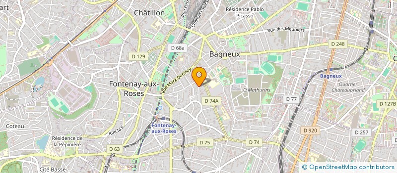 localisation de l'entreprise R.A.T.O.V.O. à FONTENAY-AUX-ROSES