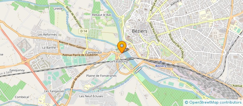 localisation de l'entreprise R.A.Z à BEZIERS