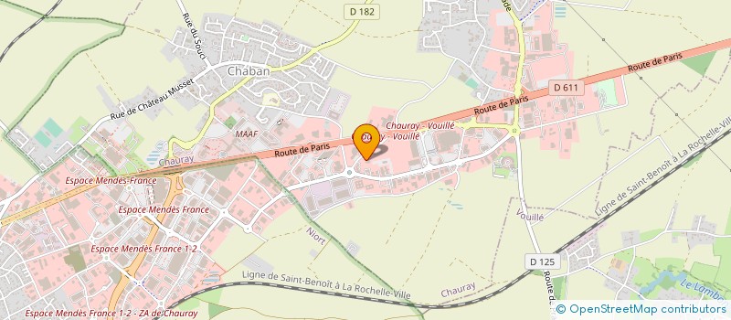 localisation de l'entreprise R.ACCESS à CHAURAY