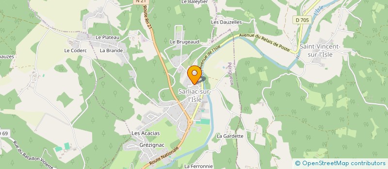 localisation de l'entreprise R ALLIANCE  SAINT VINCENT SUR L ISLE