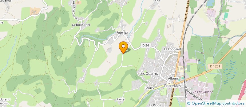 localisation de l'entreprise R-ALP  ENTRELACS