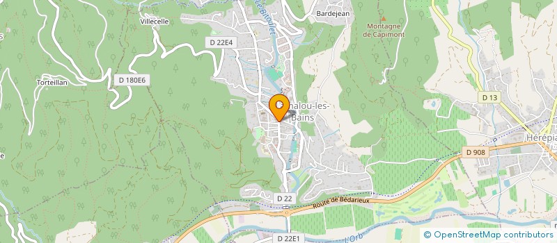 localisation de l'entreprise R.B  LAMALOU-LES-BAINS