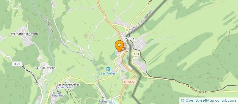 localisation de l'entreprise R.B.  LES ROUSSES