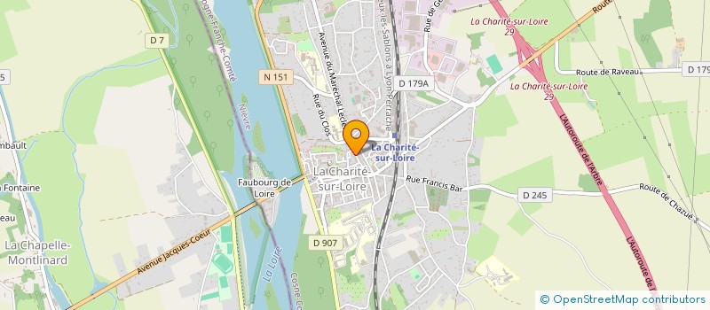 localisation de l'entreprise R-B-A à LA CHARITE-SUR-LOIRE