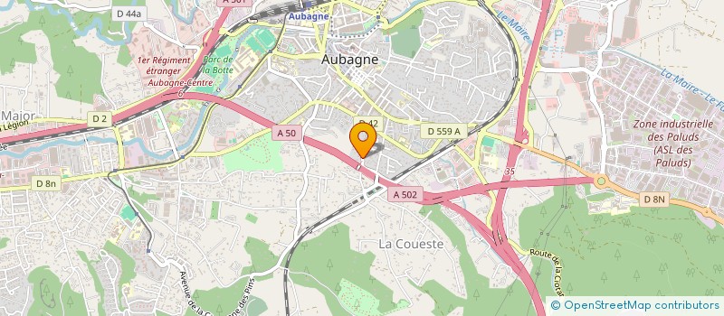 localisation de l'entreprise R.B.A. PLOMBERIE CHAUFFAGE à AUBAGNE