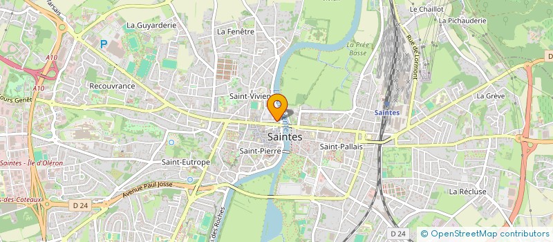 localisation de l'entreprise R B&B  SAINTES