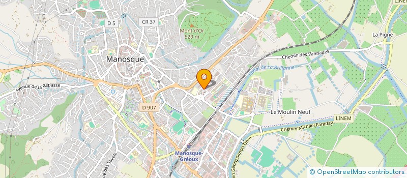 localisation de l'entreprise R.B. C.E.R.F.  MANOSQUE