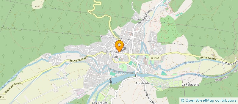 localisation de l'entreprise R.B.C. IMMOBILIER  GREOUX-LES-BAINS