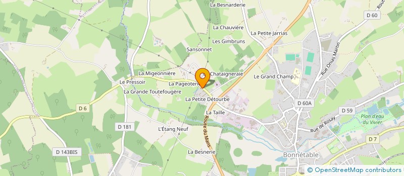 localisation de l'entreprise R.B.E. SERVICES à BONNETABLE