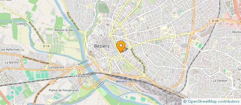 localisation de l'entreprise R.B.F. à BEZIERS