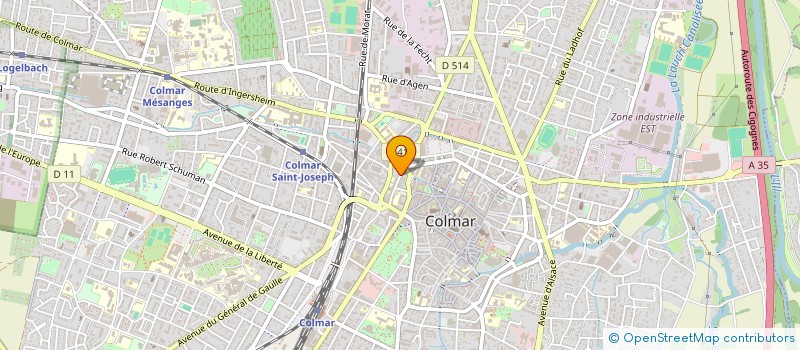 localisation de l'entreprise R B GESTION  COLMAR