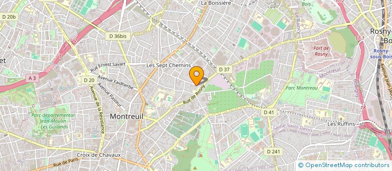 localisation de l'entreprise R.B.H à MONTREUIL