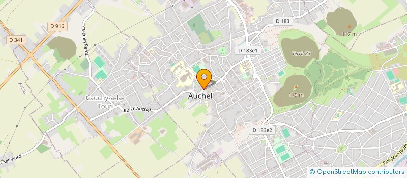 localisation de l'entreprise R.B.I à AUCHEL