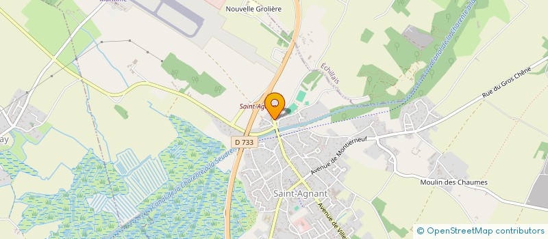 localisation de l'entreprise R.B.I.  SAINT-AGNANT