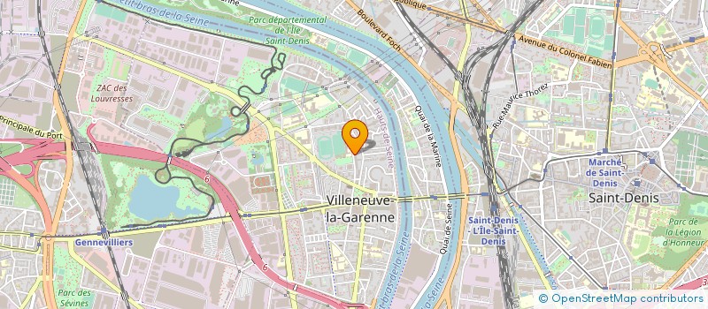 localisation de l'entreprise R.B RESEAUX à VILLENEUVE-LA-GARENNE