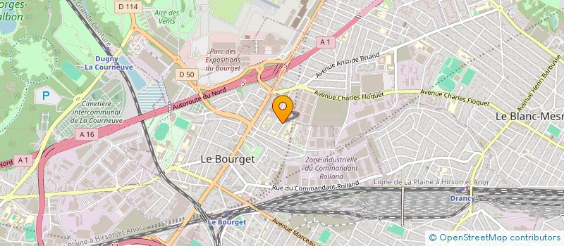 localisation de l'entreprise R.B.ROADWAYS  LE BOURGET
