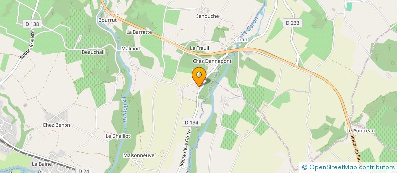 localisation de l'entreprise R.B.T.P.  CHANIERS