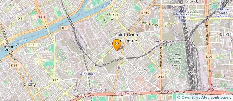 localisation de l'entreprise R.B. TRANSPORT  SAINT-OUEN-SUR-SEINE