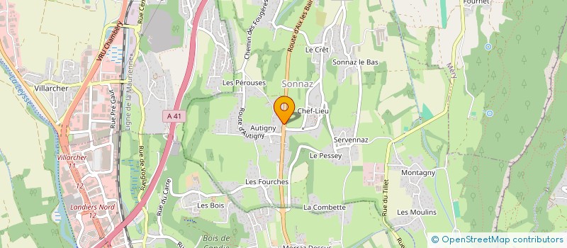 localisation de l'entreprise R.B.V  SONNAZ