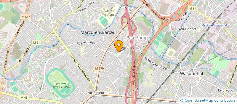 localisation de l'entreprise R.BAILLEAU à MARCQ-EN-BARŒUL