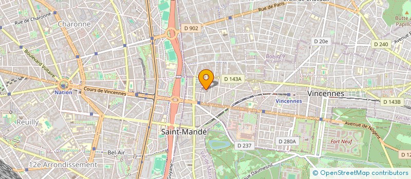 localisation de l'entreprise R&BAT RODRIGUES & BATIMENT  VINCENNES