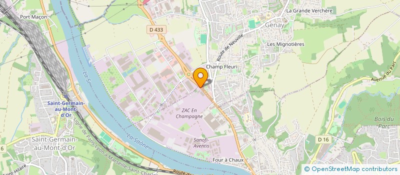 localisation de l'entreprise R.C.B. à GENAY