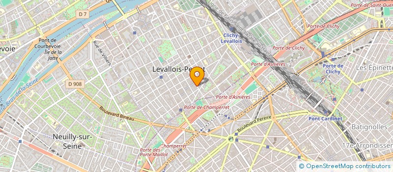 localisation de l'entreprise R C & D RESEAU à LEVALLOIS PERRET
