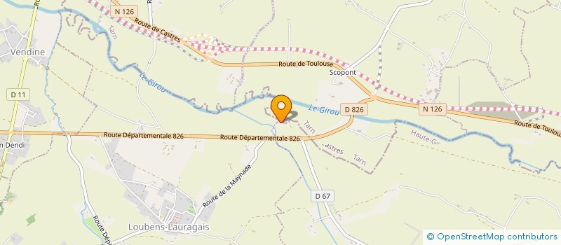 localisation de l'entreprise R.C.DEBROUSSAILLAGE  LE FAGET