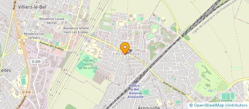 localisation de l'entreprise R.C.F  VILLIERS-LE-BEL