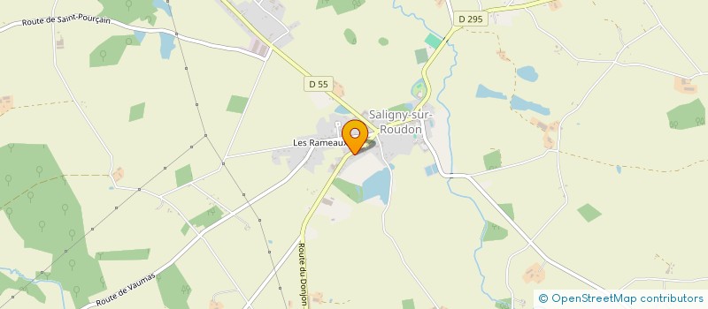 localisation de l'entreprise R.C.F. à SALIGNY-SUR-ROUDON