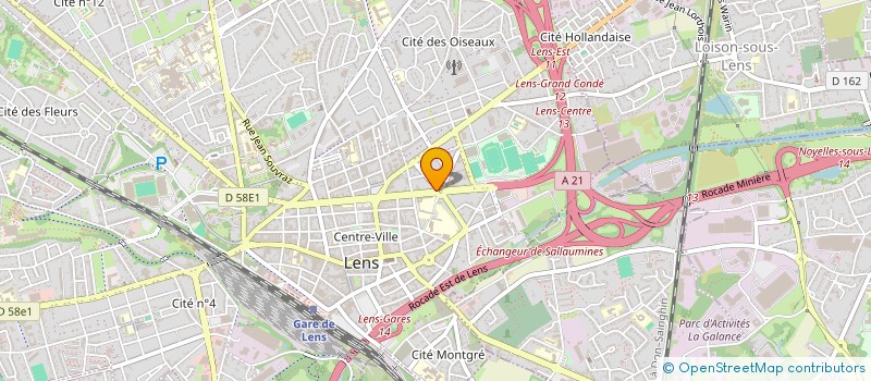 localisation de l'entreprise R.C.L. ATHLETISME  LENS